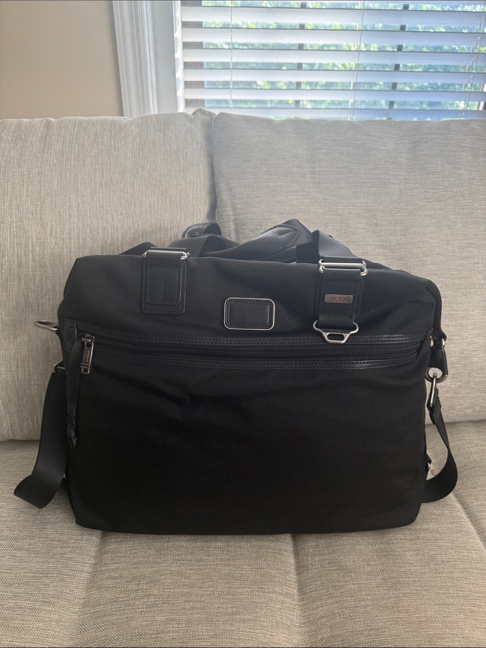 Tumi Black Men's Duffel Bag with Shoulder Strap